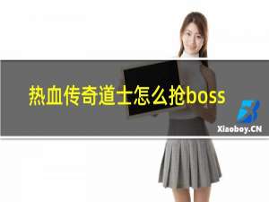 热血传奇道士怎么抢boss