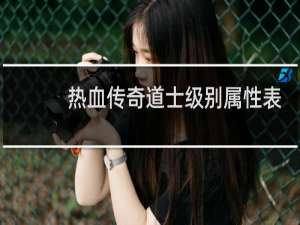 热血传奇道士级别属性表