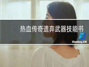 热血传奇遗弃武器技能书