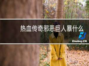 热血传奇邪恶巨人暴什么