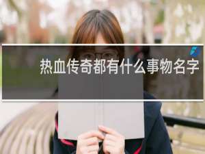 热血传奇都有什么事物名字