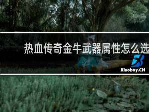 热血传奇金牛武器属性怎么选