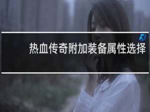 热血传奇附加装备属性选择