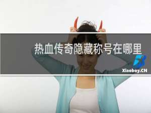 热血传奇隐藏称号在哪里