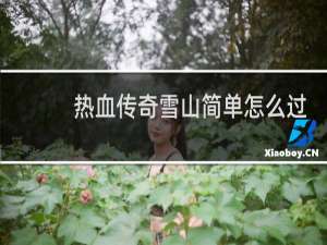 热血传奇雪山简单怎么过