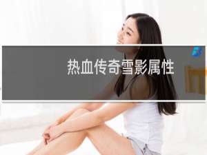 热血传奇雪影属性
