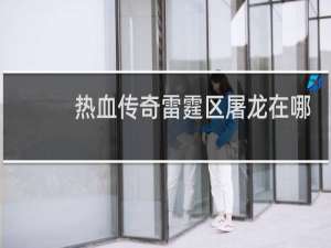热血传奇雷霆区屠龙在哪