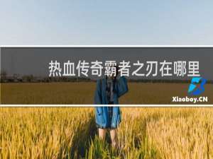 热血传奇霸者之刃在哪里