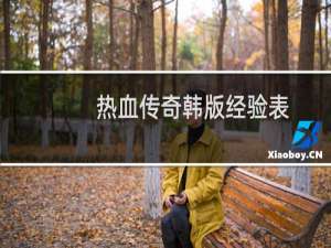 热血传奇韩版经验表