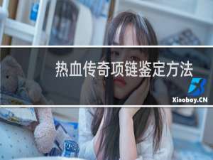 热血传奇项链鉴定方法