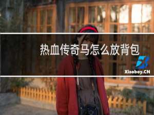 热血传奇马怎么放背包