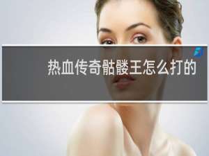 热血传奇骷髅王怎么打的