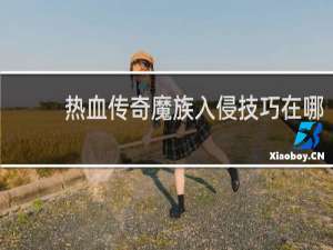 热血传奇魔族入侵技巧在哪