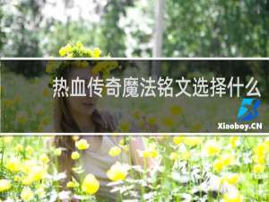 热血传奇魔法铭文选择什么