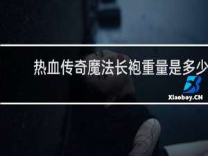 热血传奇魔法长袍重量是多少