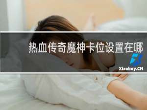 热血传奇魔神卡位设置在哪