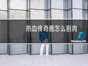 热血传奇鹿怎么割肉