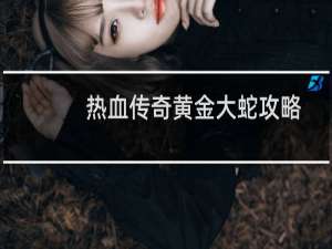 热血传奇黄金大蛇攻略