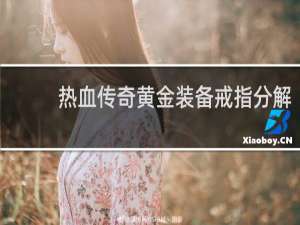 热血传奇黄金装备戒指分解