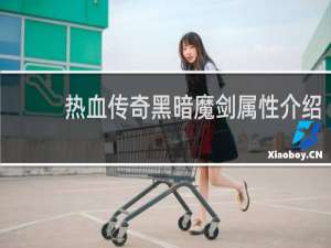 热血传奇黑暗魔剑属性介绍