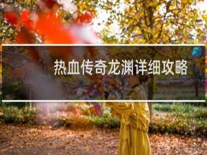热血传奇龙渊详细攻略