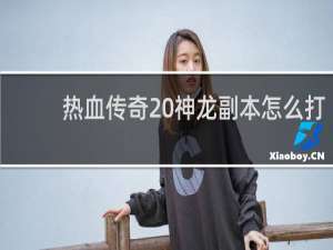 热血传奇 神龙副本怎么打