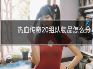 热血传奇 组队物品怎么分
