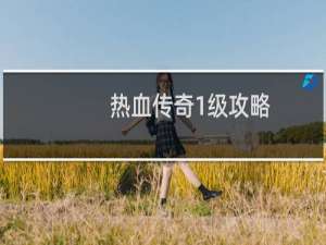 热血传奇1级攻略