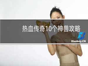 热血传奇10个神兽攻略