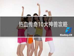 热血传奇10大神兽攻略