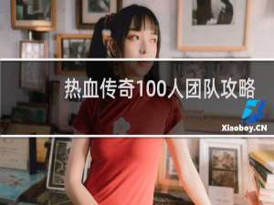 热血传奇100人团队攻略