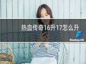 熱血傳奇16升17怎么升