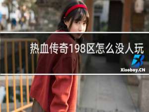 热血传奇198区怎么没人玩