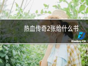 热血传奇2张给什么书