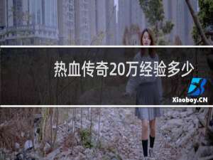 热血传奇20万经验多少