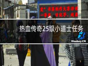 热血传奇25级小道士任务