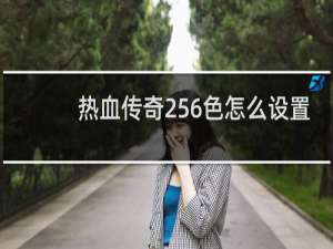 热血传奇256色怎么设置
