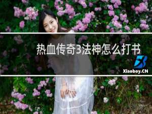 熱血傳奇3法神怎么打書(shū)