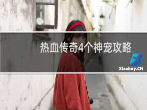 热血传奇4个神宠攻略