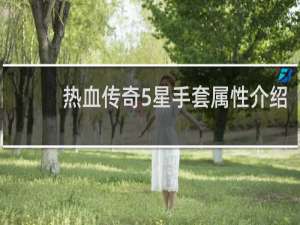 热血传奇5星手套属性介绍