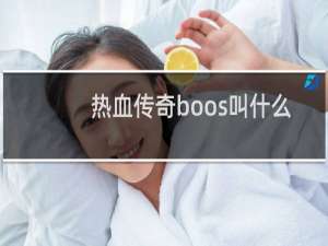 热血传奇boos叫什么