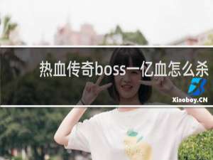 热血传奇boss一亿血怎么杀