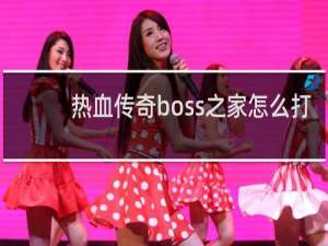 热血传奇boss之家怎么打