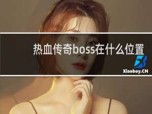 热血传奇boss在什么位置