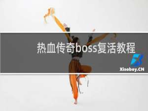 热血传奇boss复活教程