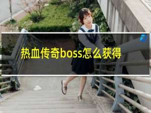 热血传奇boss怎么获得