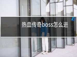 热血传奇boss怎么进