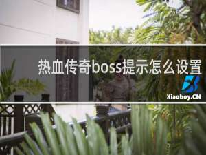 热血传奇boss提示怎么设置