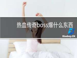 热血传奇boss爆什么东西