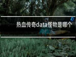 热血传奇data怪物是哪个